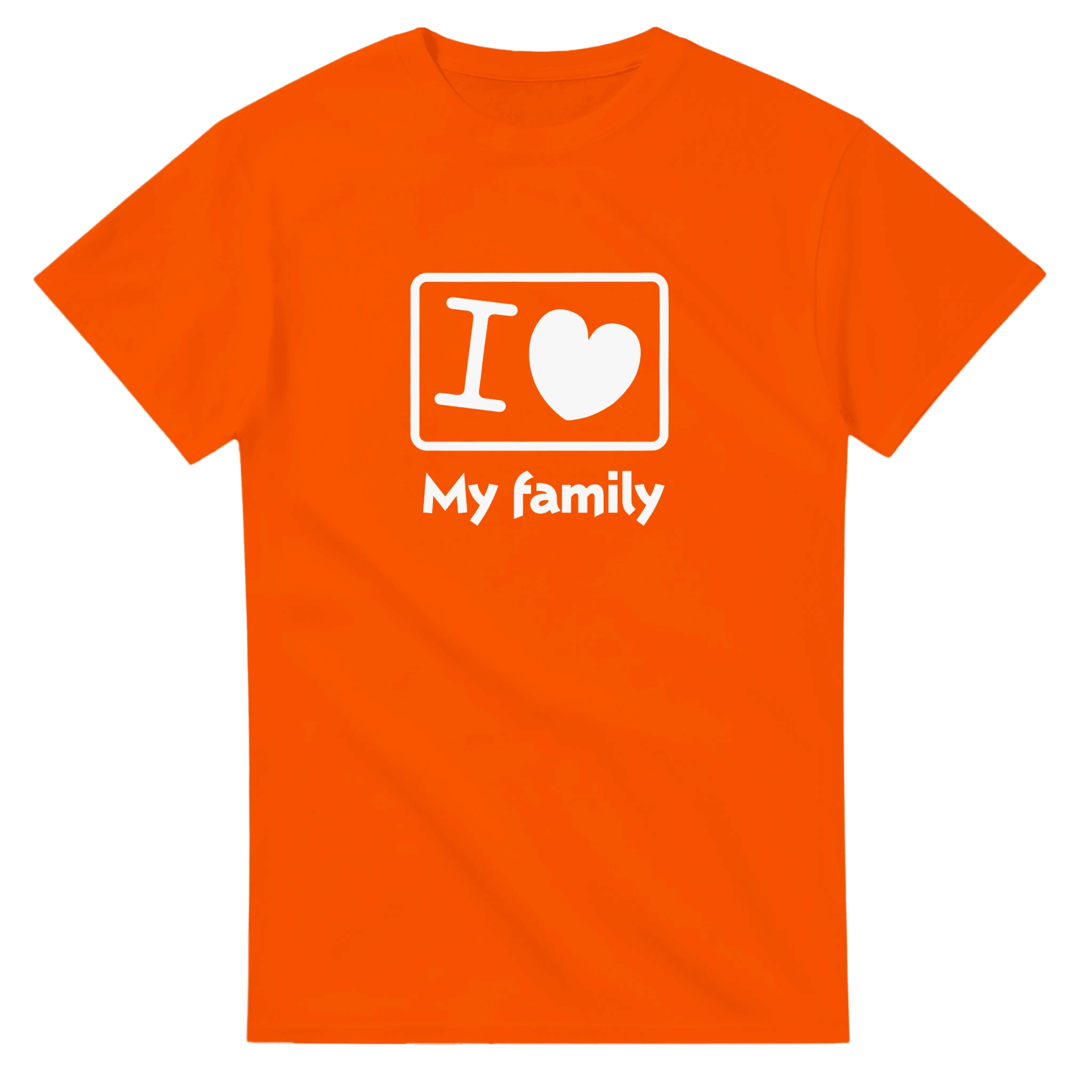 Personalized Family T-Shirt | I Love Custom Text – Print Material for everyday use | AZIKX.STORE
