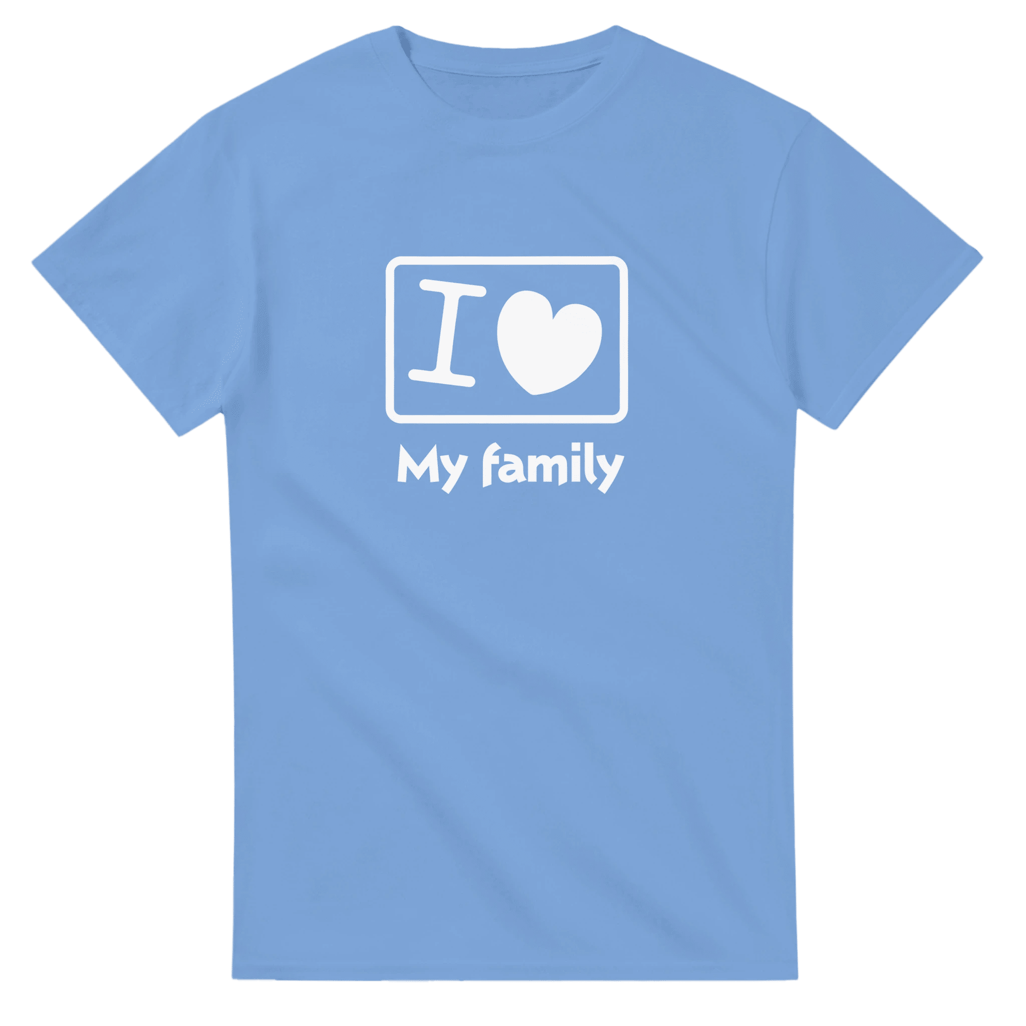 Personalized Family T-Shirt | I Love Custom Text – Print Material for everyday use | AZIKX.STORE