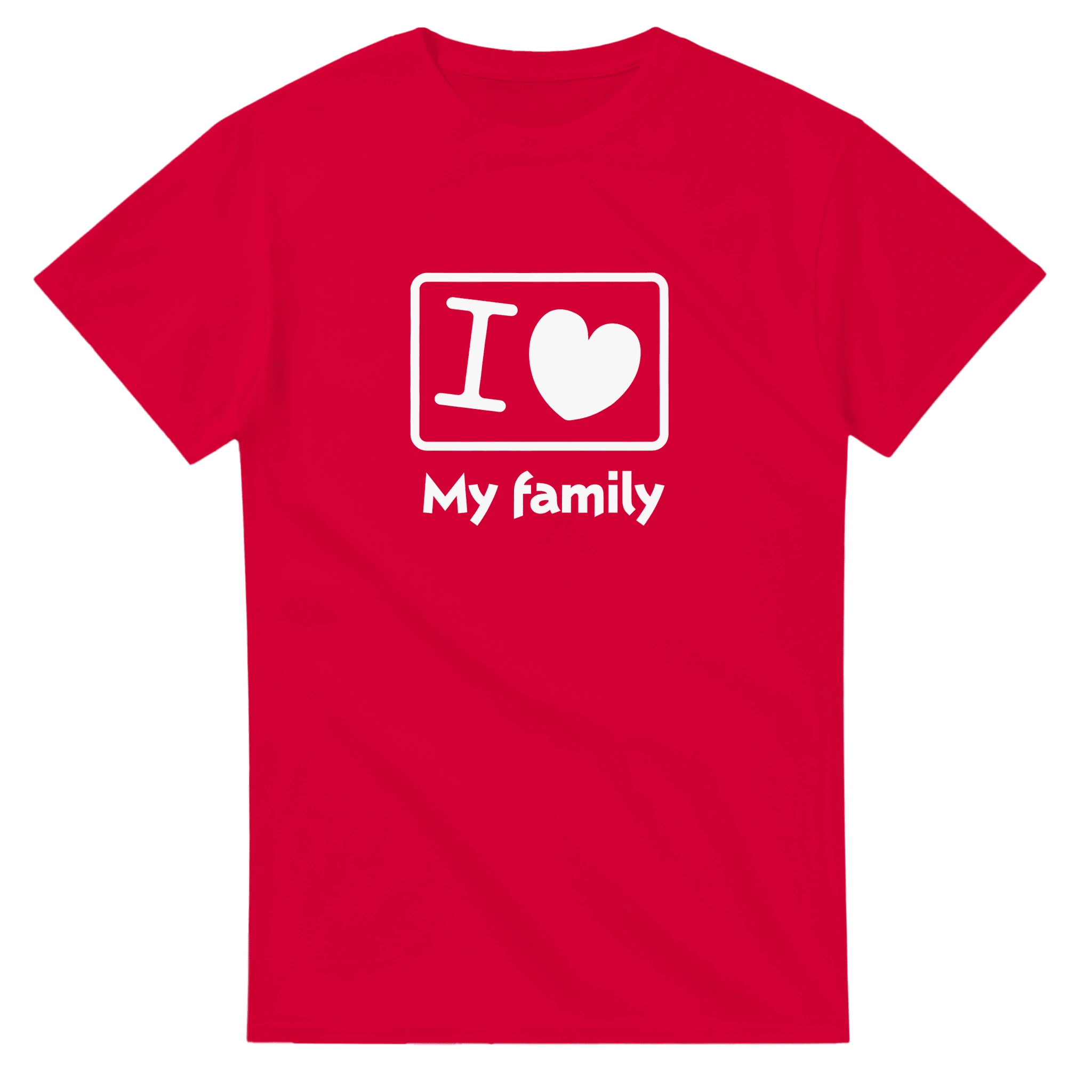 Personalized Family T-Shirt | I Love Custom Text – Print Material for everyday use | AZIKX.STORE