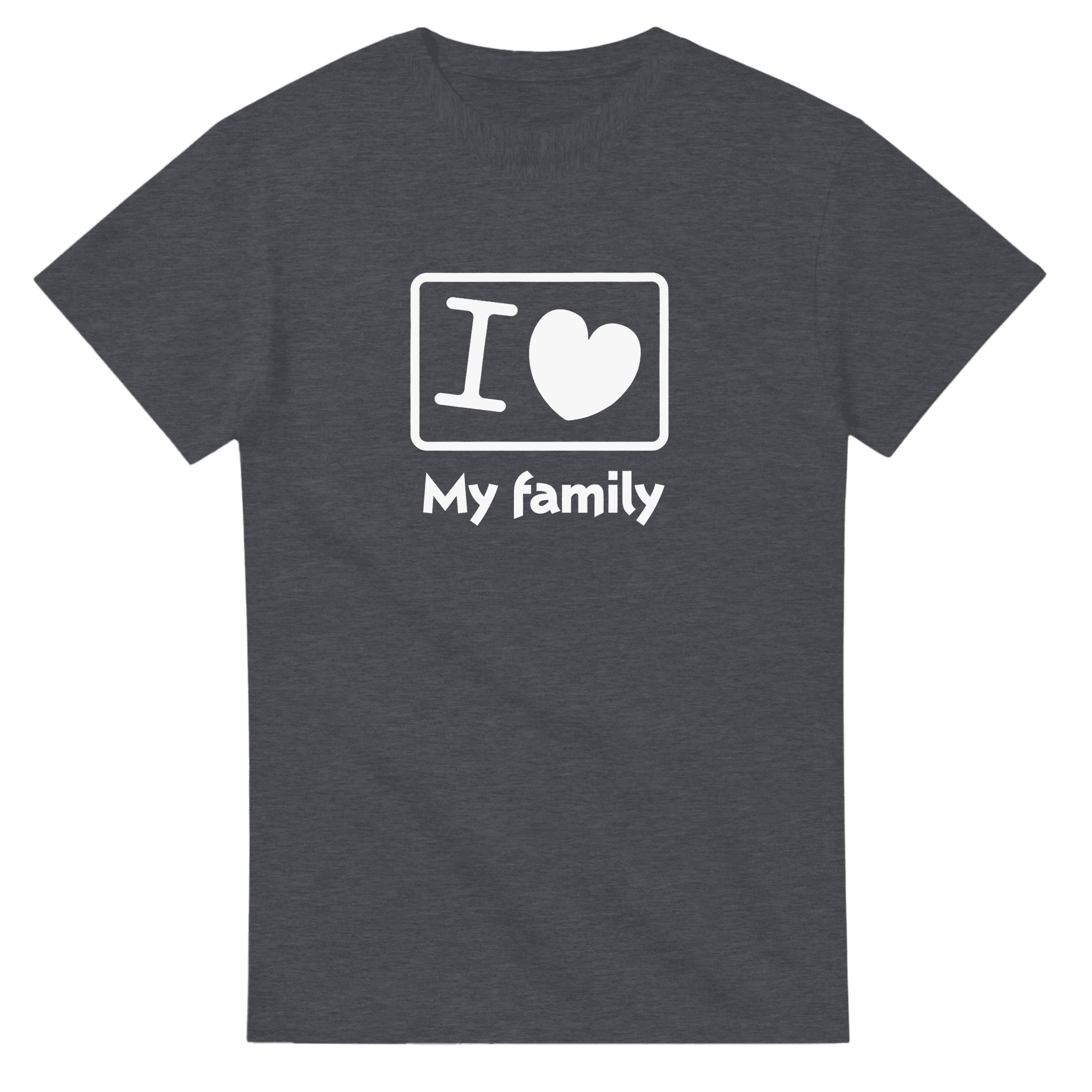 Personalized Family T-Shirt | I Love Custom Text – Print Material for everyday use | AZIKX.STORE