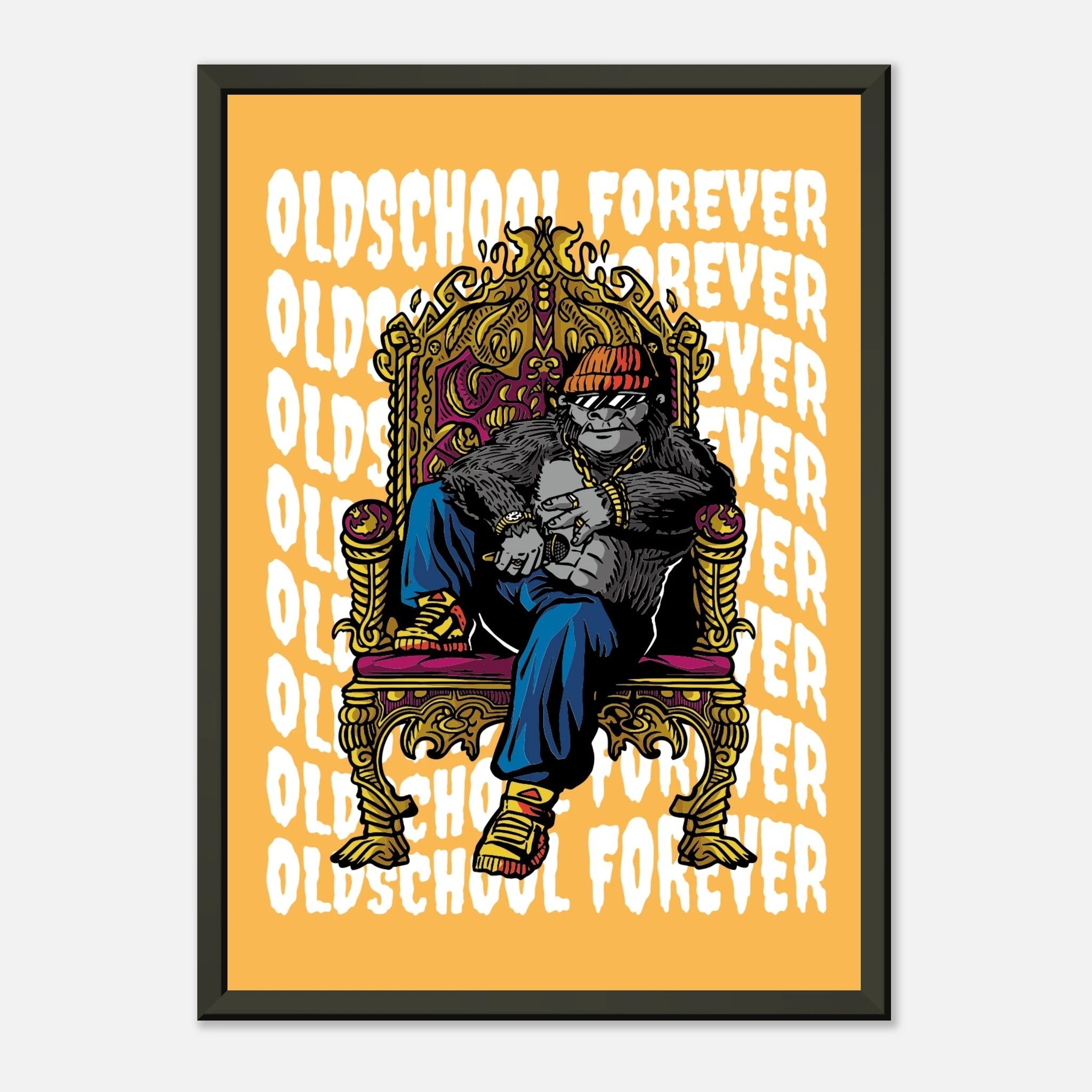 Poster „Oldschool Forever“ | Urbanes Graffiti - Design und Hip - Hop - Wandkunst – Poster for everyday use | AZIKX