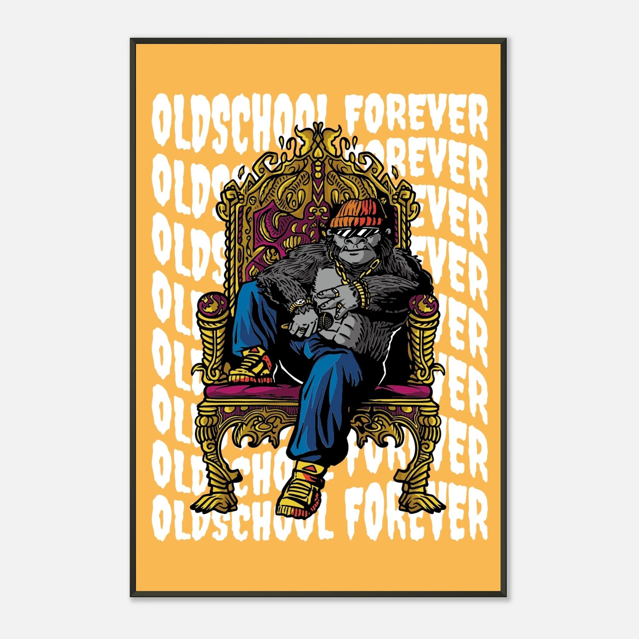 Poster „Oldschool Forever“ | Urbanes Graffiti - Design und Hip - Hop - Wandkunst – Poster for everyday use | AZIKX