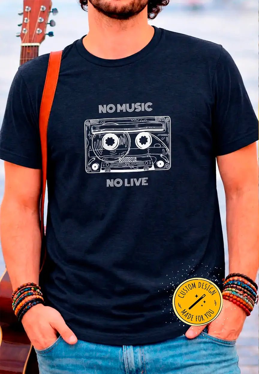Retro Musik Kassette T-Shirt | Personalisierbarer Text & Mixtape Design – T-Shirt for everyday use | AZIKX