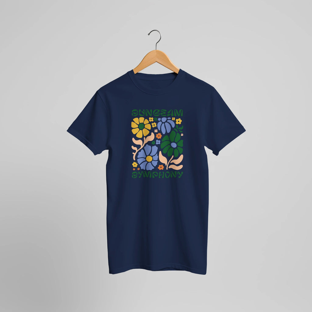 Sunbeam Symphony Flower T-Shirt | Kreatives Sommerblumen Design – T-Shirt for everyday use | AZIKX