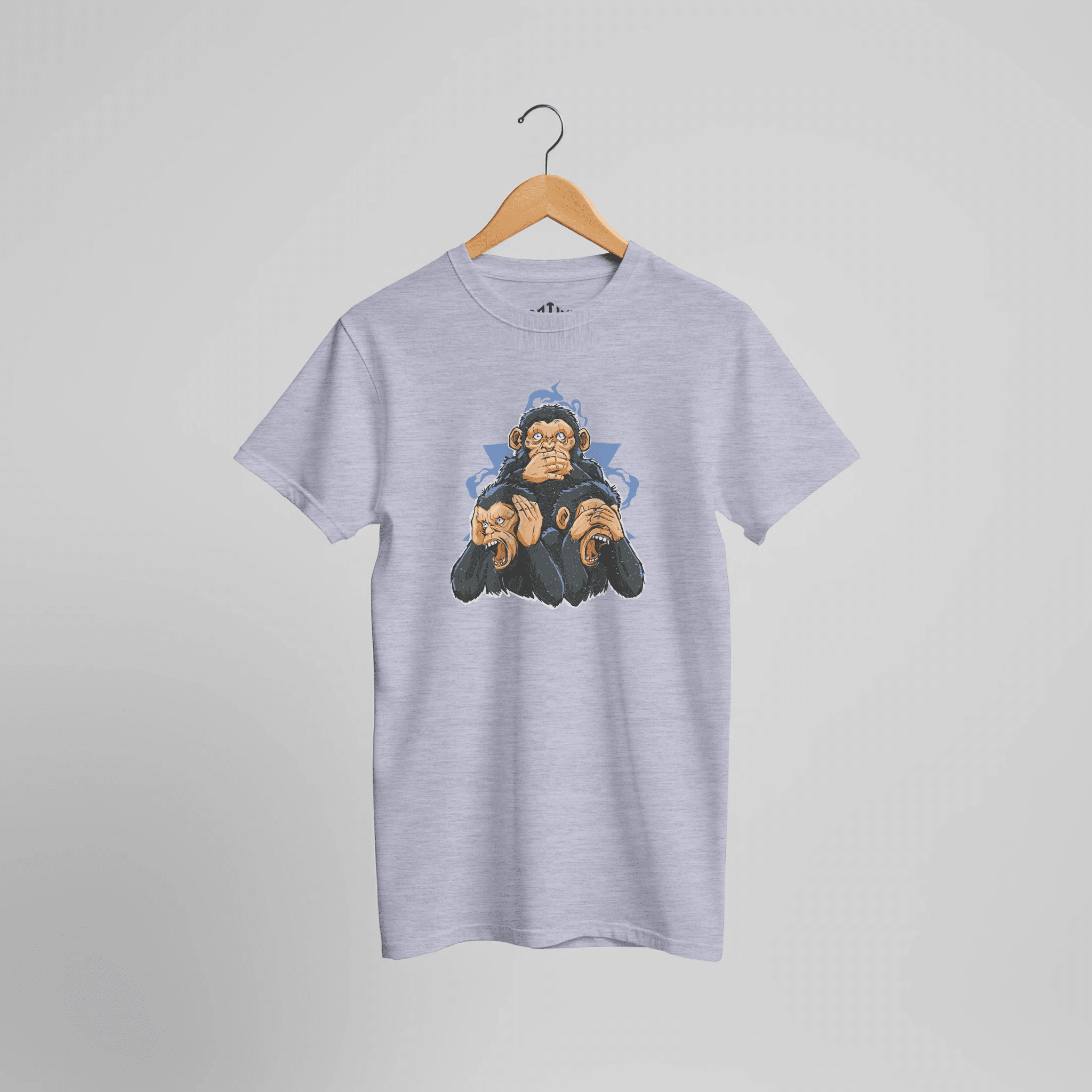 Three Wise Monkeys T-Shirt | Lustiges Affen Weisheit Statement Streetwear Design – T-Shirt for everyday use | AZIKX