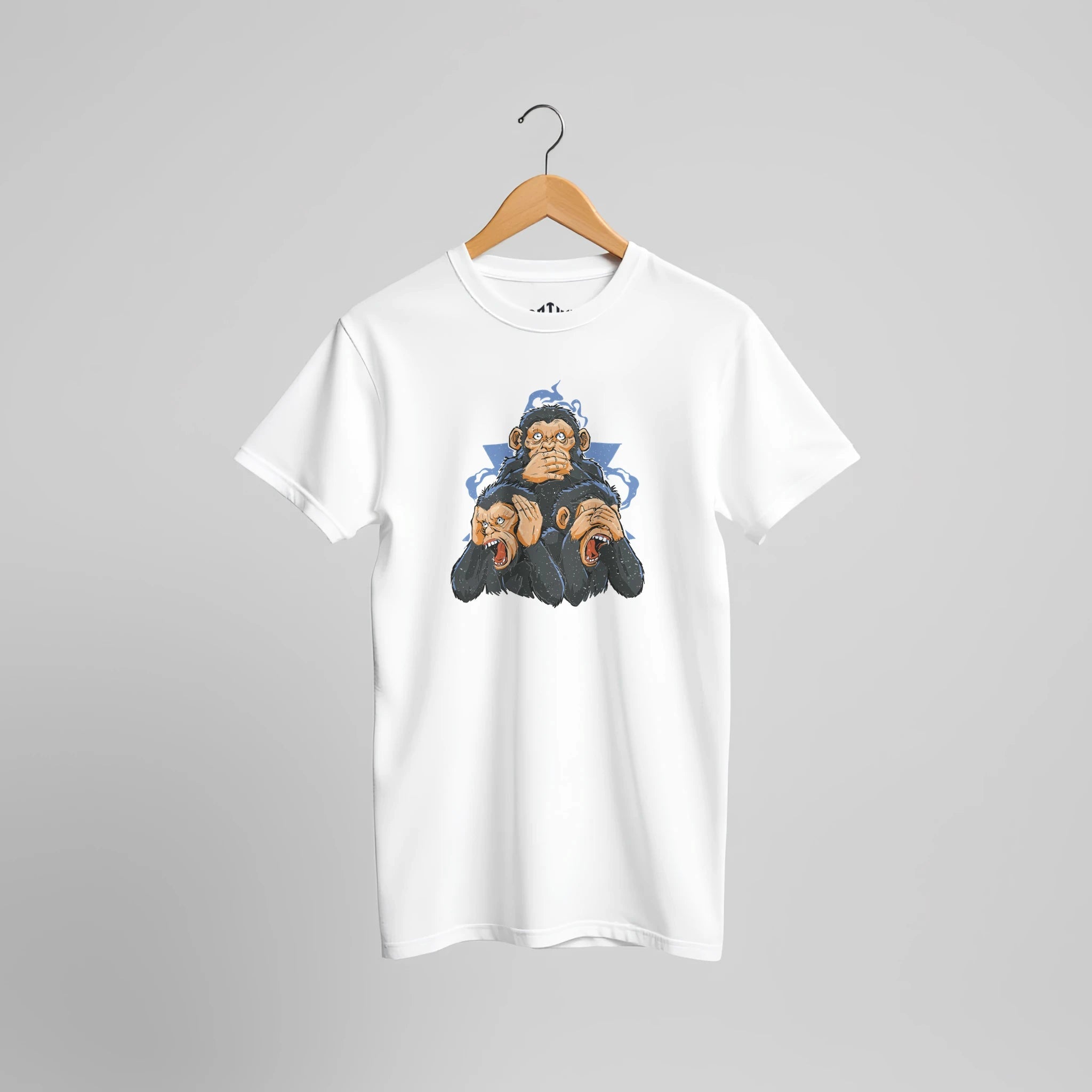 Three Wise Monkeys T-Shirt | Lustiges Affen Weisheit Statement Streetwear Design – T-Shirt for everyday use | AZIKX