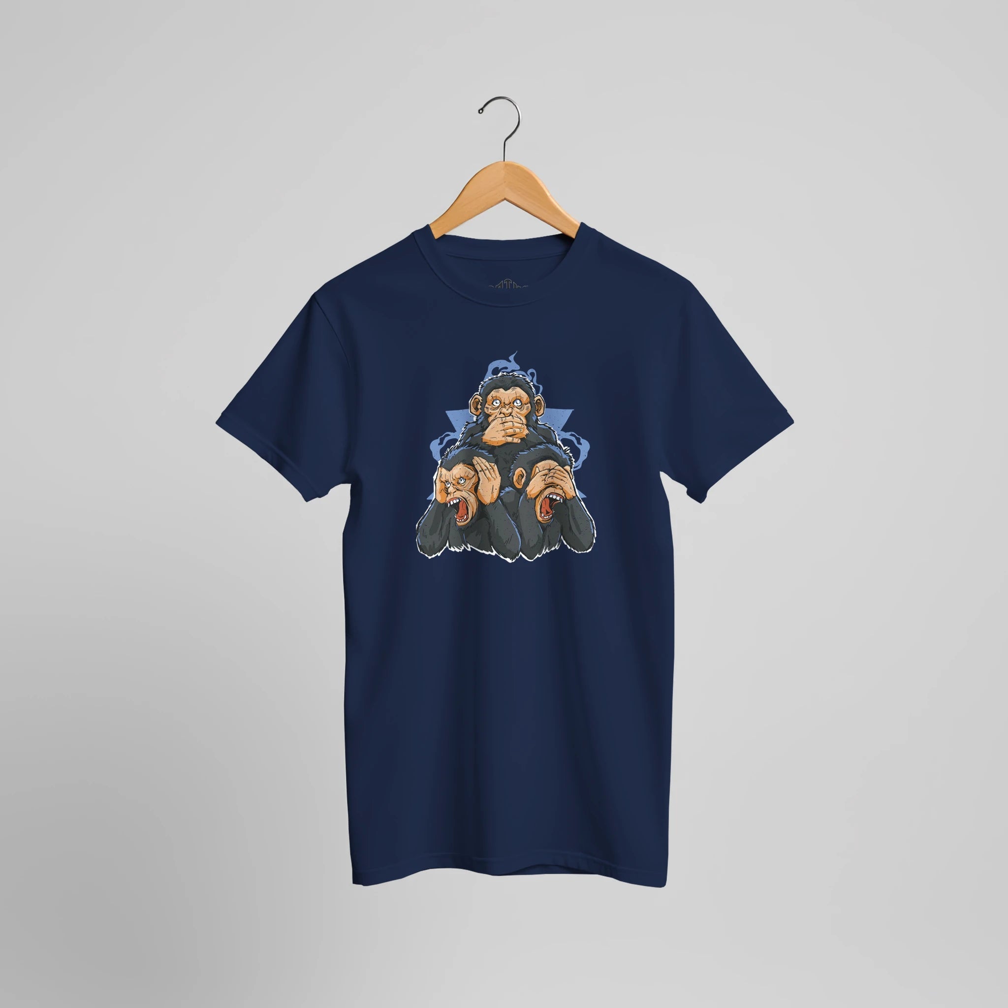 Three Wise Monkeys T-Shirt | Lustiges Affen Weisheit Statement Streetwear Design – T-Shirt for everyday use | AZIKX