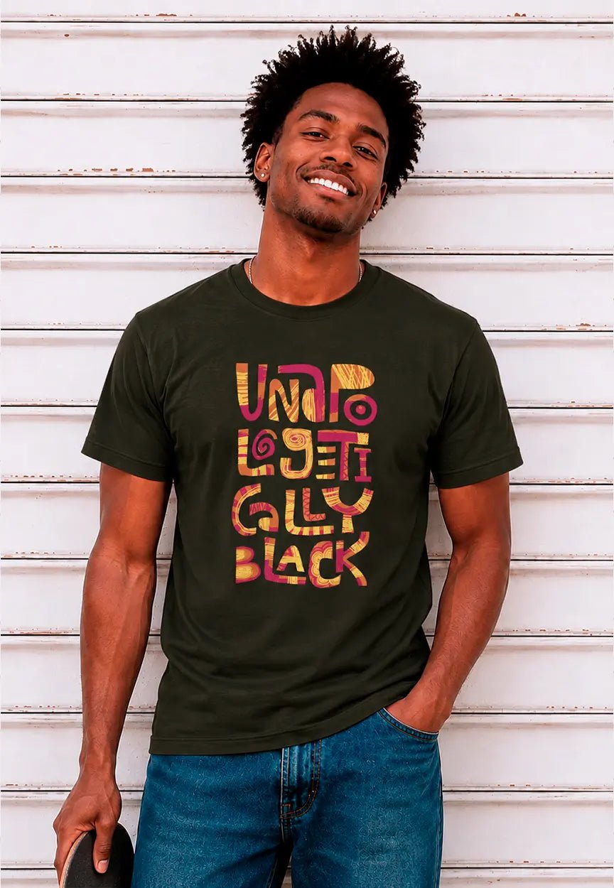 Unapologetically Black T-Shirt | Starkes Black Pride Statement Kultur Design – T-Shirt for everyday use | AZIKX