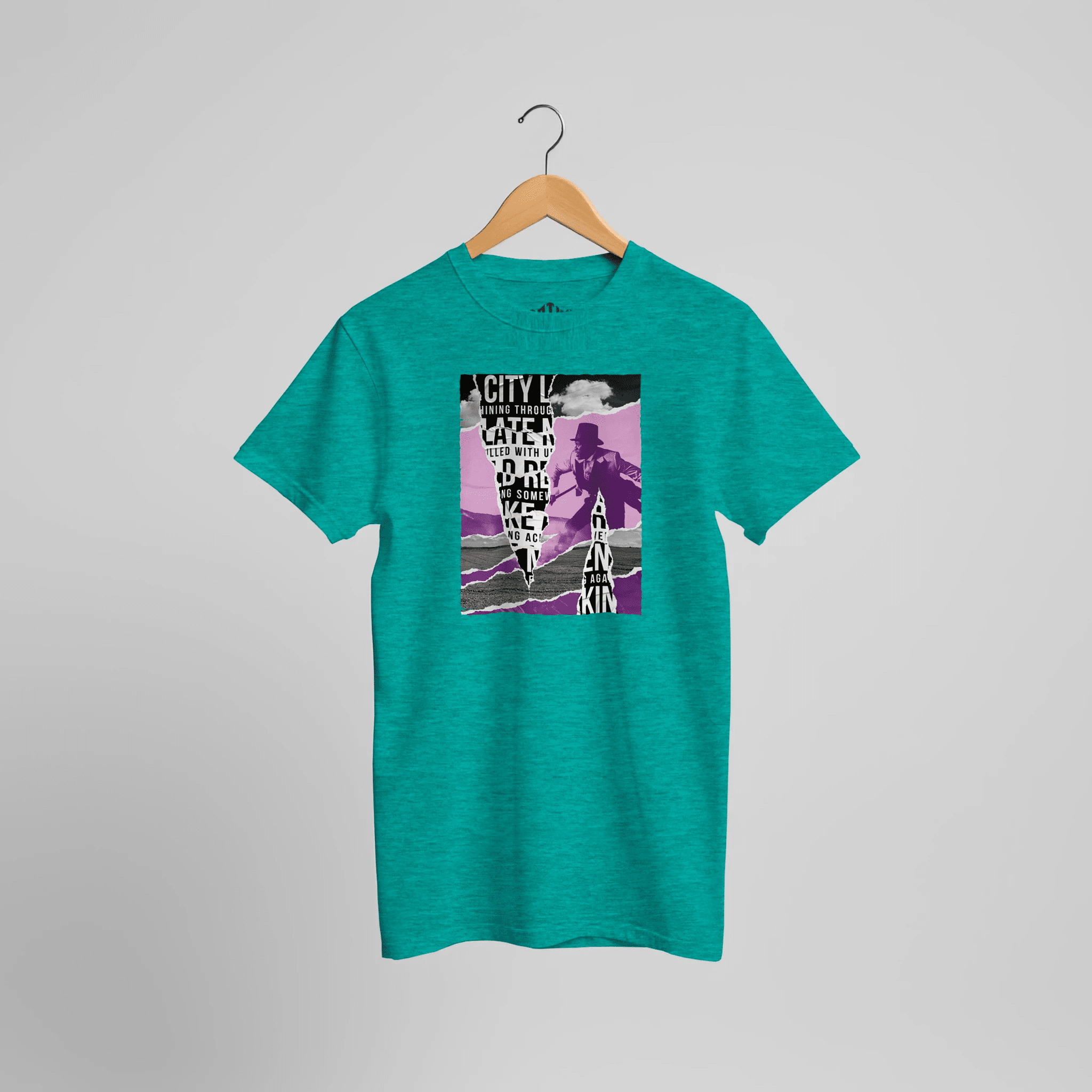 Urban Dream Runner T-Shirt | Künstlerisches Collage Streetwear Statement Design – T-Shirt for everyday use | AZIKX