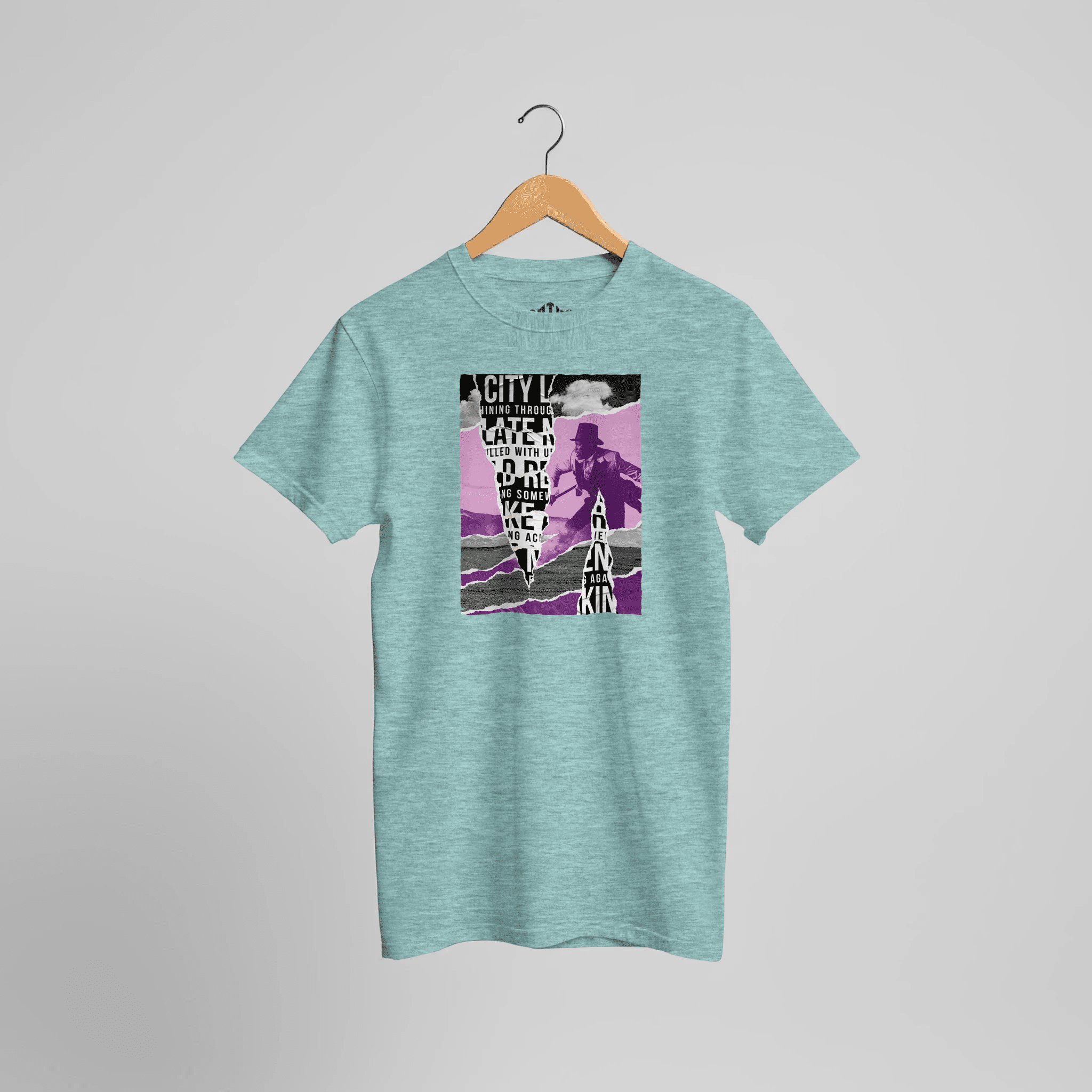 Urban Dream Runner T-Shirt | Künstlerisches Collage Streetwear Statement Design – T-Shirt for everyday use | AZIKX