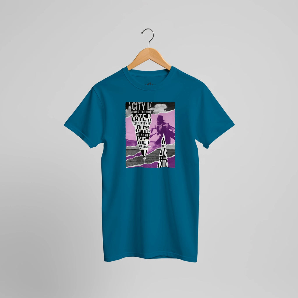 Urban Dream Runner T-Shirt | Künstlerisches Collage Streetwear Statement Design – T-Shirt for everyday use | AZIKX