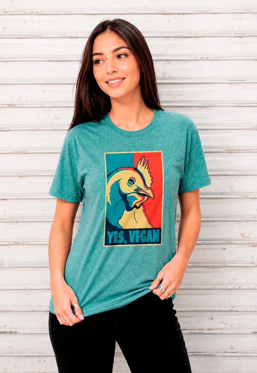 Veganes Huhn Grafik T-Shirt | Lustiges Vegetarier Retro Statement Shirt – T-Shirt for everyday use | AZIKX