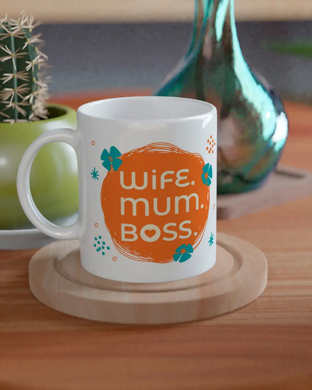 Wife Mum Boss Mug | Funny Coffee Gift for Mom